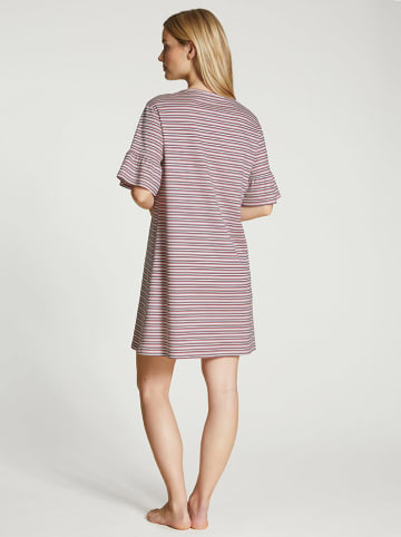 Calida Nachthemd in Rosa/ Weiß/ Dunkelblau