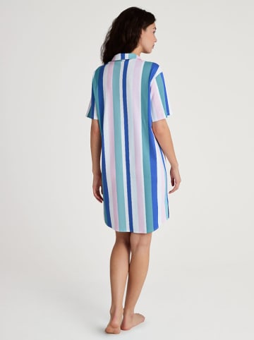 Calida Nachthemd in Blau/ Mint/ Rosa