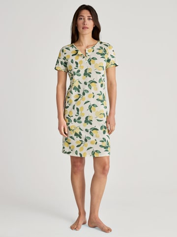 Calida Koszula nocna w kolorze beżowo-zielono-żółtym