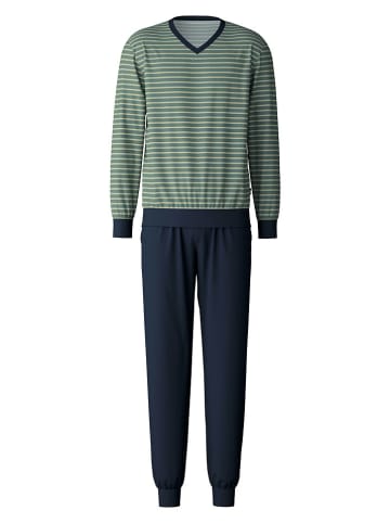 Calida Pyjama in Mint/ Dunkelblau