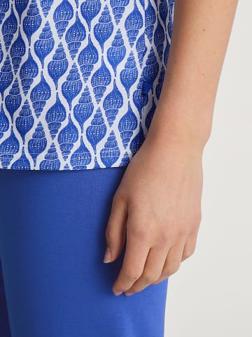 Calida Piżama w kolorze niebiesko-białym