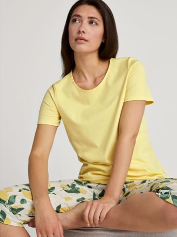 Calida Piżama w kolorze żółto-białym
