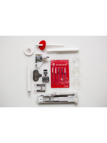 VSM Singer Nähmaschine "SC220-RD" in Weiß/ Rot