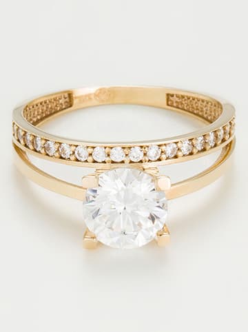 L instant d Or Gouden ring "Majestueuse" met edelstenen