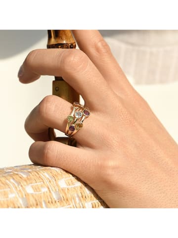 OR ÉCLAT Gouden ring "Kamina" met edelstenen