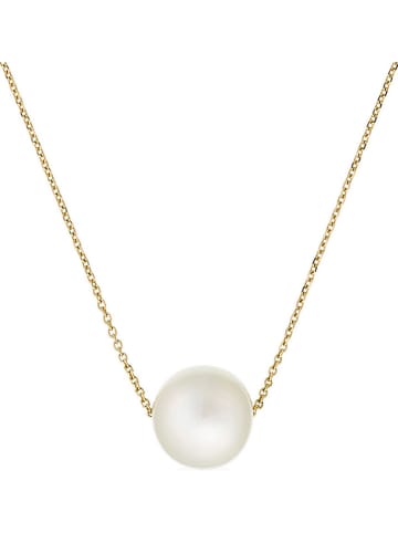 OR ÉCLAT Złoty naszyjnik "Single pearl" z zawieszką - dł. 43 cm
