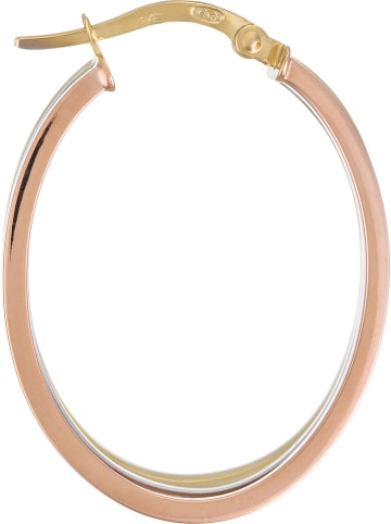 DIAMANTA Geel-/rosé-/witgouden creolen "Rica"