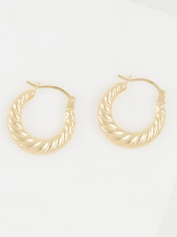 L instant d Or Złote kolczyki-kreole "Iseult"