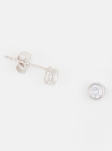 L instant d Or Złote kolczyki-wkrętki "philtre d'amour" z kryształami