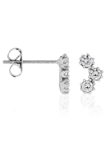 OR ÉCLAT Witgouden oorstekers "Zirconias" met zirkonia's