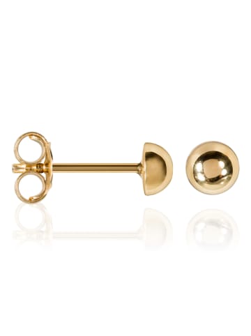 DIAMANTA Gouden oorstekers "Demi boule"