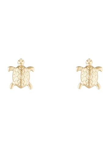 L instant d Or Gouden oorstekers "Jolie Tortue"