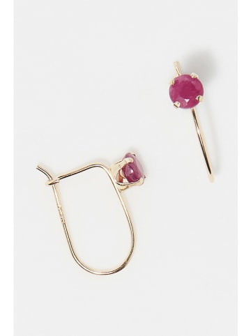 BY COLETTE Złote kolczyki "Rubis envoutant" z rubinami