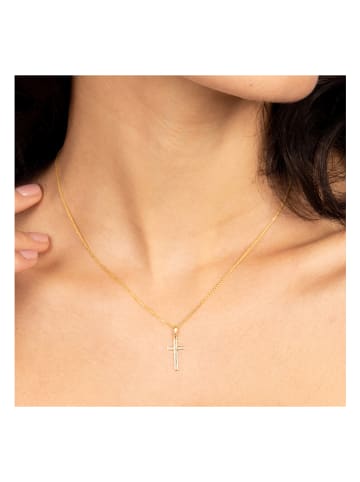 OR ÉCLAT Złota zawieszka "Croix Croyance"