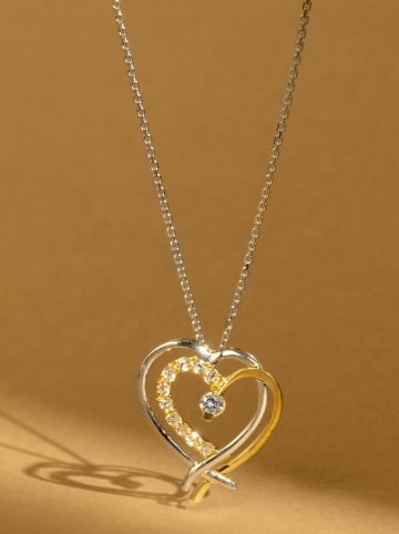 L instant d Or Witgouden/gouden hanger met edelstenen