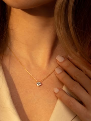 L instant d Or Złota zawieszka z cyrkoniami