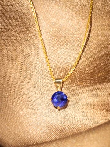 L instant d Or Gold-Anhänger "Puce" mit Edelstein