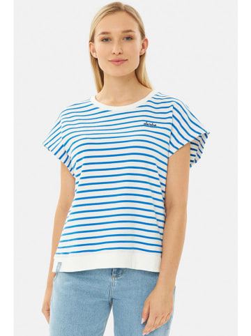 Derbe Shirt in Weiß/ Blau