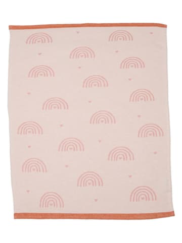 David Fussenegger Decke "Lima - Regenbögen" in Rosa