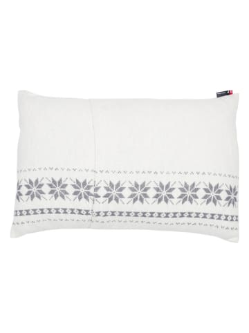 David Fussenegger Kissenhülle "Silvretta" in Weiß/ Grau