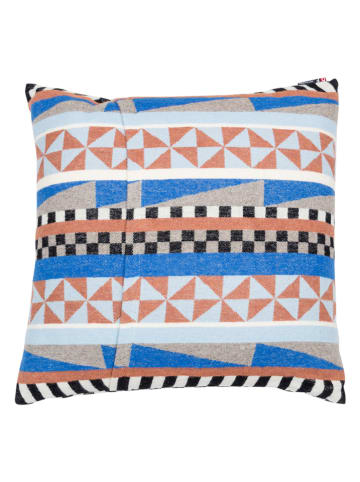 David Fussenegger Kissenhülle "Silvretta" in Blau/ Hellbraun/ Grau