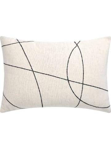 David Fussenegger Kissenhülle "Nova - Geschwungene Linien" in Weiß/ Schwarz