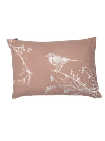 David Fussenegger Kissenhülle "Zweige mit Vögelchen" in Hellbraun