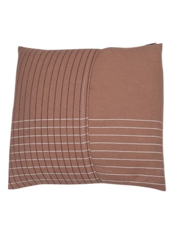 David Fussenegger Kissenhülle "Nova - Karo" in Hellbraun