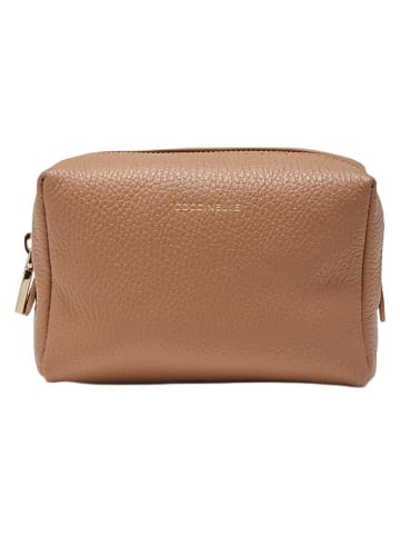 COCCINELLE Leren cosmeticatas lichtbruin - (B)15 x (H)10 x (D)8 cm