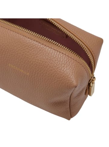 COCCINELLE Leren cosmeticatas lichtbruin - (B)15 x (H)10 x (D)8 cm