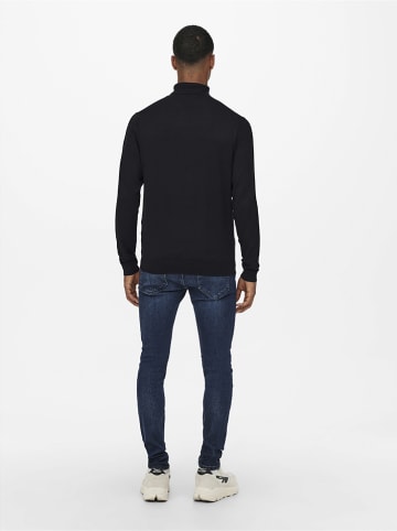 ONLY & SONS Rollkragenpullover in Schwarz