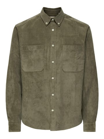 ONLY & SONS Cordhemd "Alp" in Khaki