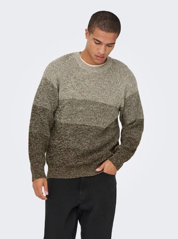 ONLY & SONS Pullover "Birk" in Dunkelbraun