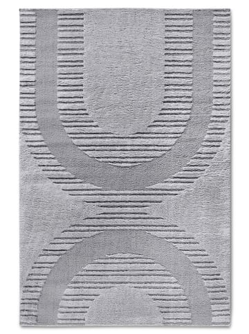 Elle Decoration Hochflor-Teppich "Bartoux" in Hellgrau