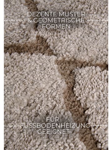 Elle Decoration Hochflor-Teppich "Perrotin" in Beige
