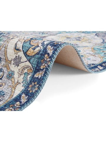 Elle Decoration Kurzflor-Teppich "Kashmir Ghom" in Blau