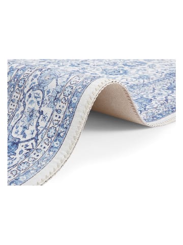 Elle Decoration Kurzflor-Teppich "Maschad" in Hellblau