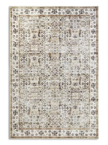 Elle Decoration Laagpolig tapijt "Saveh" goudkleurig/crème