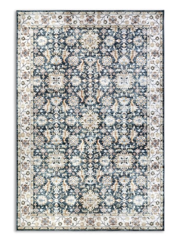 Elle Decoration Laagpolig tapijt "Saveh" blauw/crème