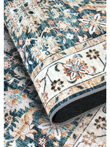 Elle Decoration Kurzflor-Teppich "Saveh" in Blau/ Creme