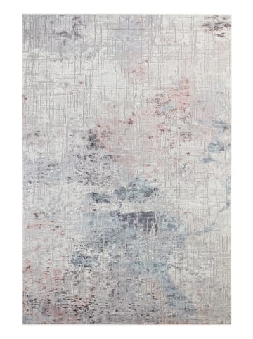 Elle Decoration Kurzflor-Teppich "Chameis" in Creme/ Blau