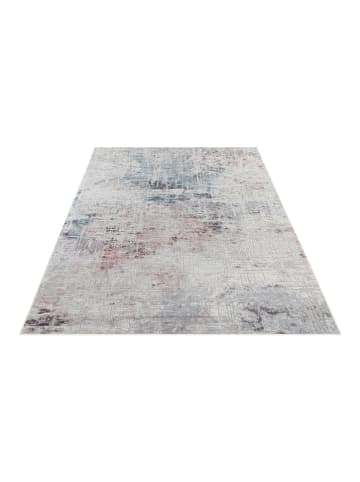 Elle Decoration Kurzflor-Teppich "Chameis" in Creme/ Blau