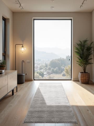 Elle Decoration Kurzflor-Teppich "Perles" in Grau/ Weiß