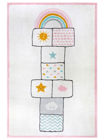 Hanse Home Kurzflor-Teppich "Bouncy" in Weiß/ Rosa