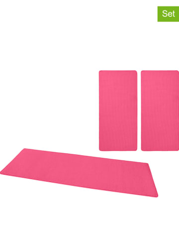 Hanse Home 3-częściowy zestaw chodników "Fancy" w kolorze różowym