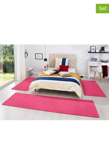 Hanse Home 3-częściowy zestaw chodników "Fancy" w kolorze różowym