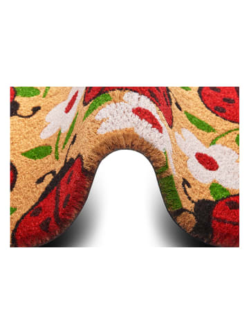 Hanse Home Kokos-deurmat lichtbruin/rood