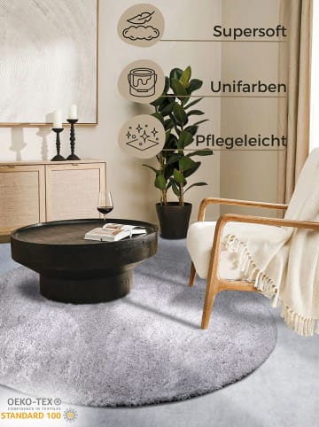 Hanse Home Hochflor-Teppich "Olaf" in Hellgrau
