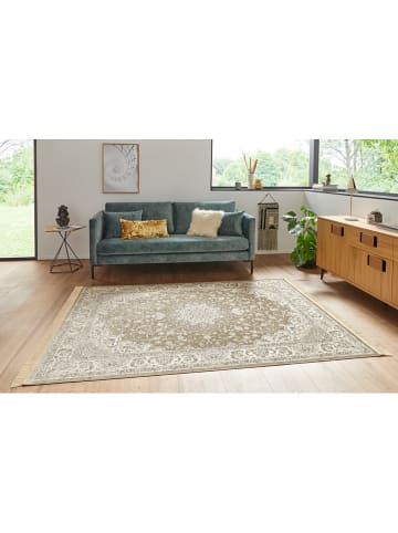 Nouristan Webteppich "Antique Nain - Samt" in Oliv/ Grau