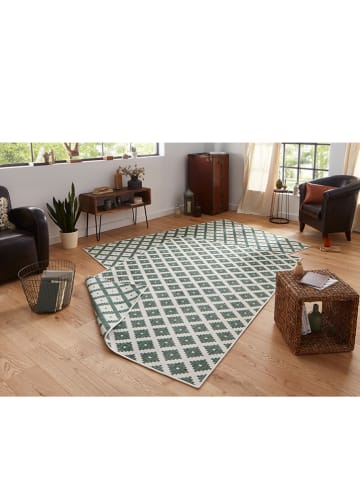 Hanse Home Omkeerbaar outdoortapijt "Nizza" groen/crème